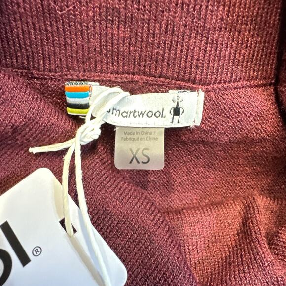 Smartwool Poncho Sweater Womens XS Black Cherry Burgundy Oversize New - Picture 3 of 10